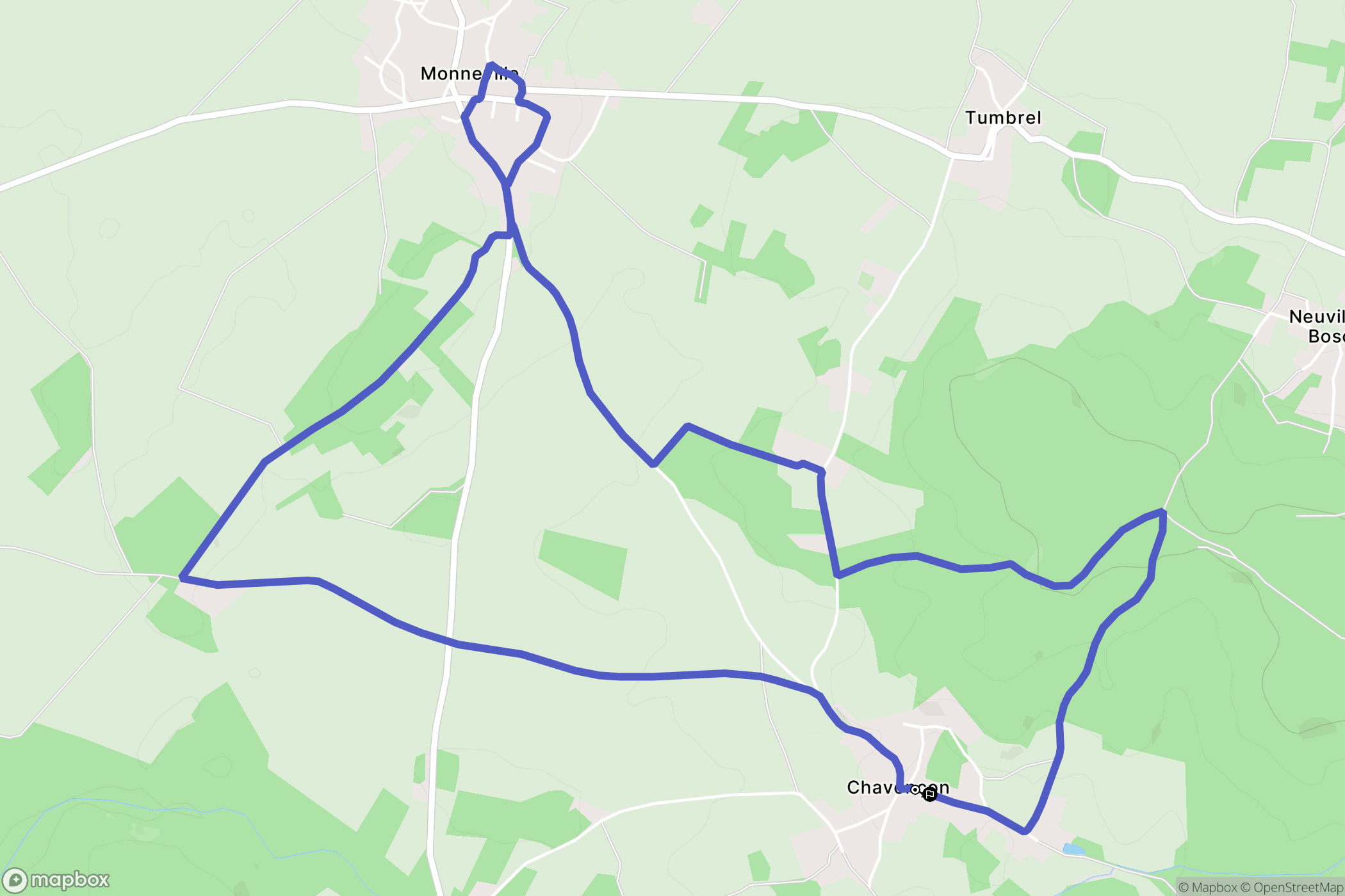 Chavençon : carte du parcours de randonnée - France