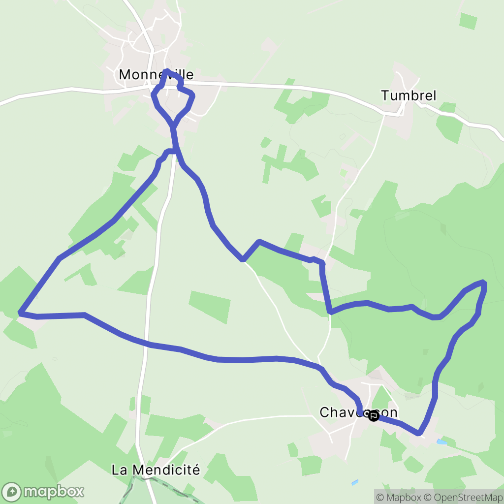 Chavençon : carte du parcours de randonnée - France
