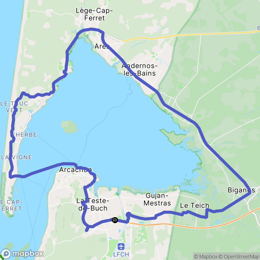 La Teste-de-Buch : carte du parcours de randonnée - France