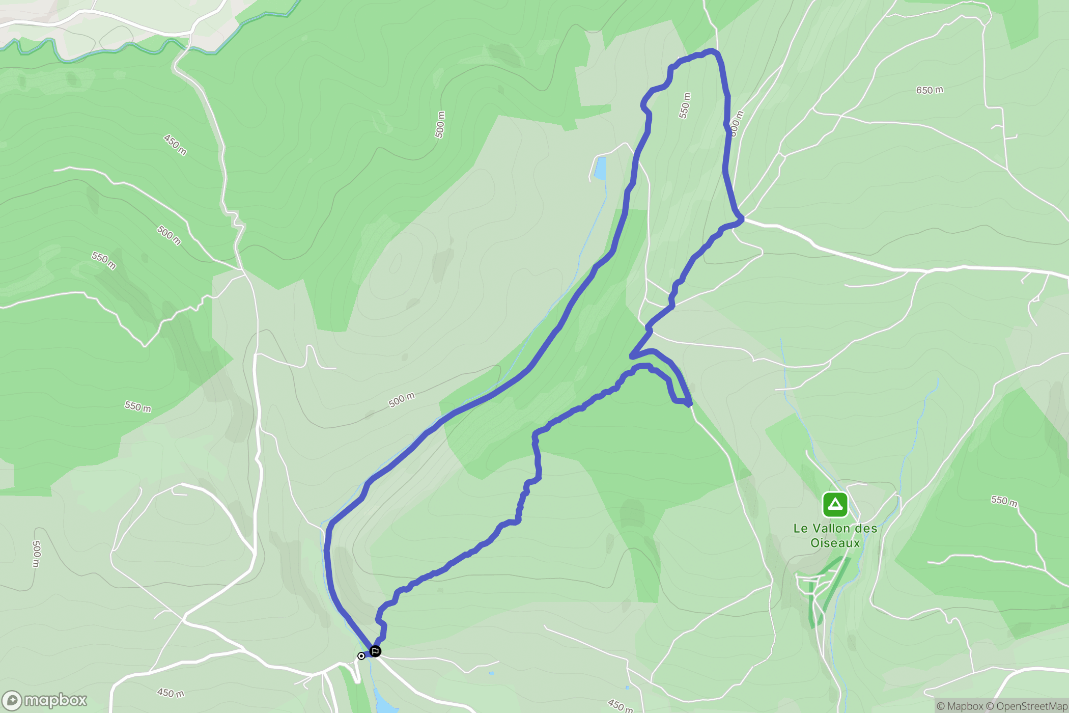 Reillanne : carte du parcours de randonnée - France