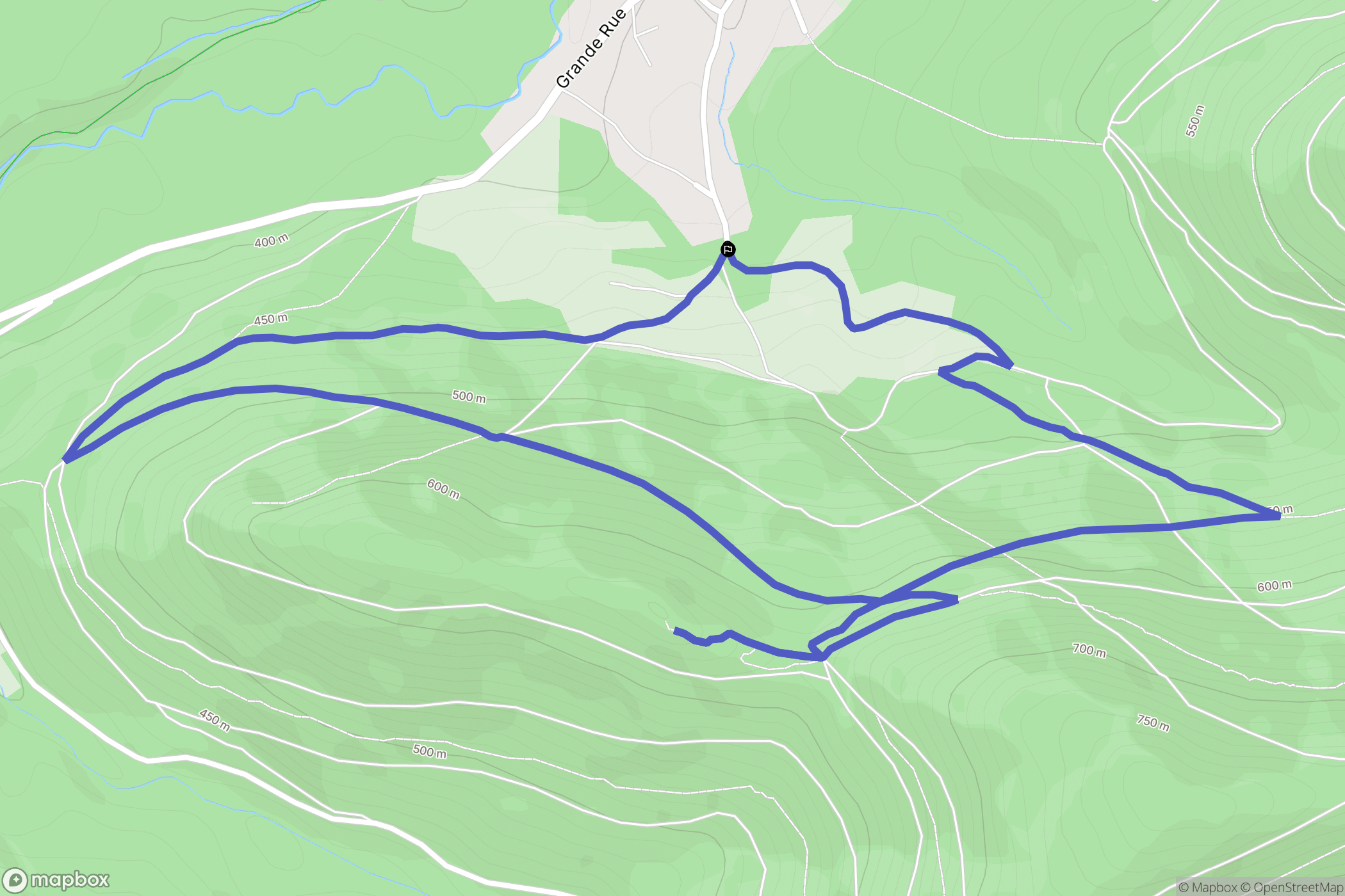 Luvigny : carte du parcours de randonnée - France