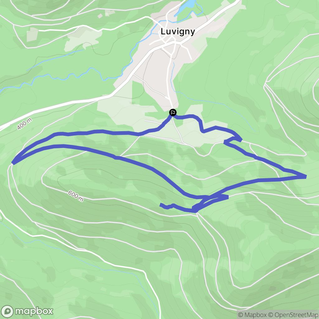 Luvigny : carte du parcours de randonnée - France