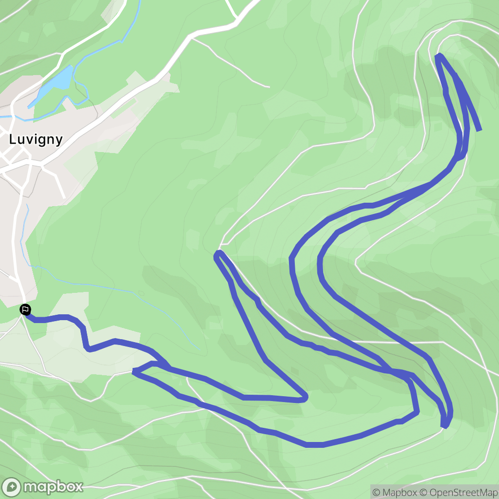 Luvigny : carte du parcours de randonnée - France