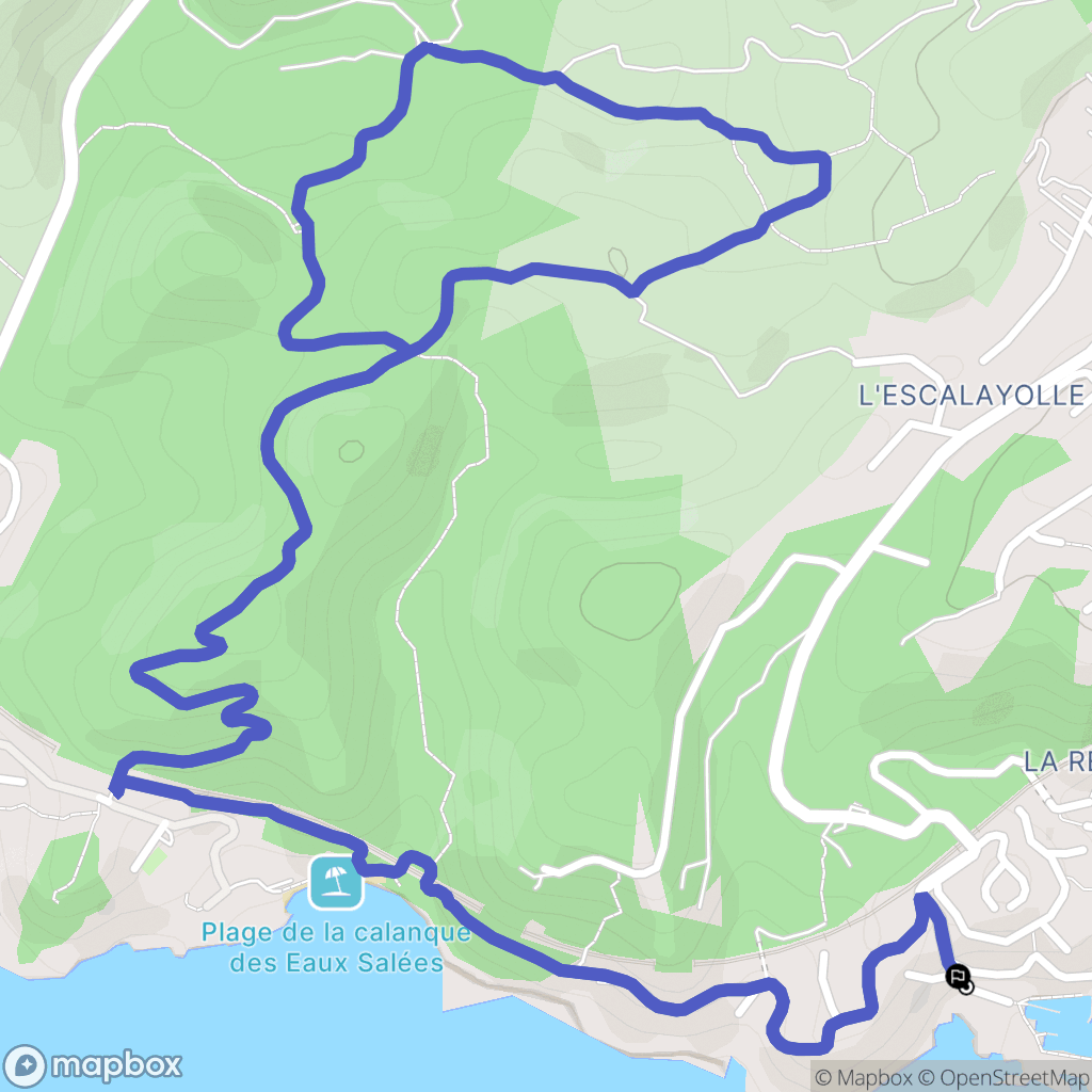 Ensuès-la-Redonne : carte du parcours de randonnée - France
