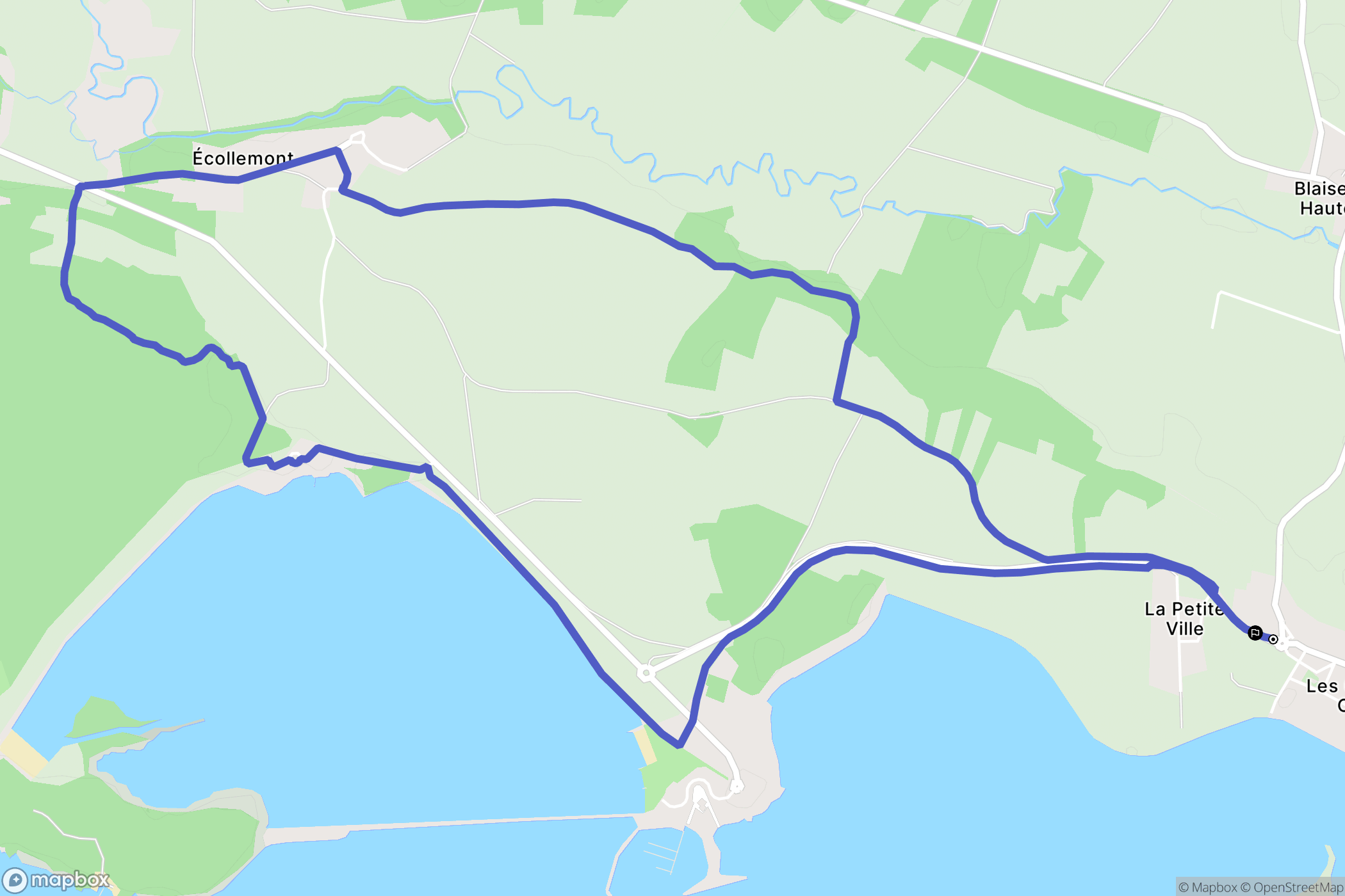 Sainte-Marie-du-Lac-Nuisement : carte du parcours de randonnée - France