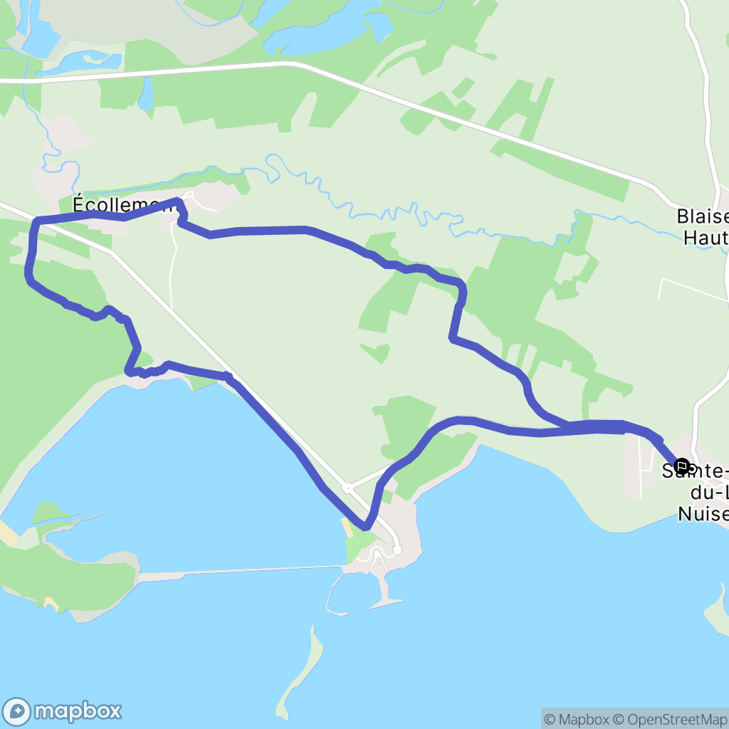 Sainte-Marie-du-Lac-Nuisement : carte du parcours de randonnée - France