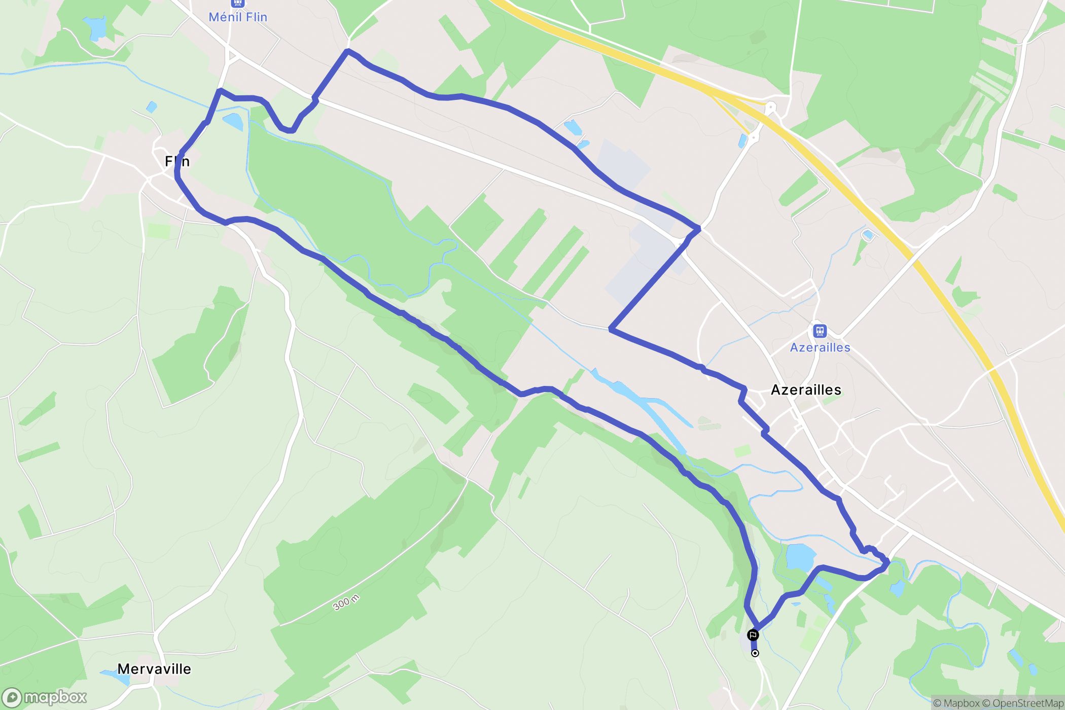 Glonville : carte du parcours de randonnée - France