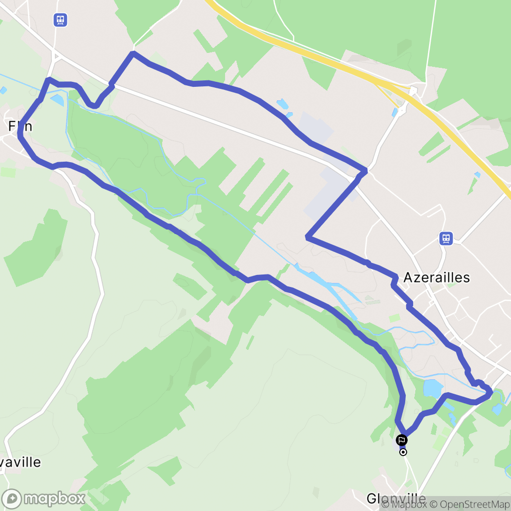 Glonville : carte du parcours de randonnée - France