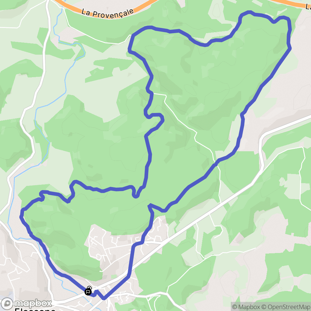 Flassans-sur-Issole : carte du parcours de randonnée - France