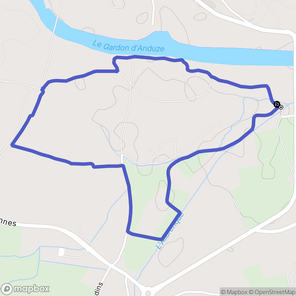 Massanes : carte du parcours de randonnée - France