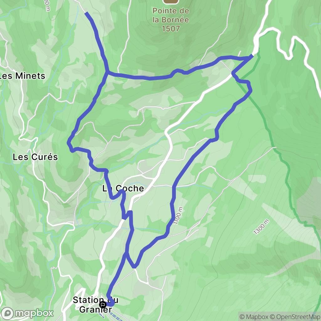 Entremont-le-Vieux : carte du parcours de randonnée - France