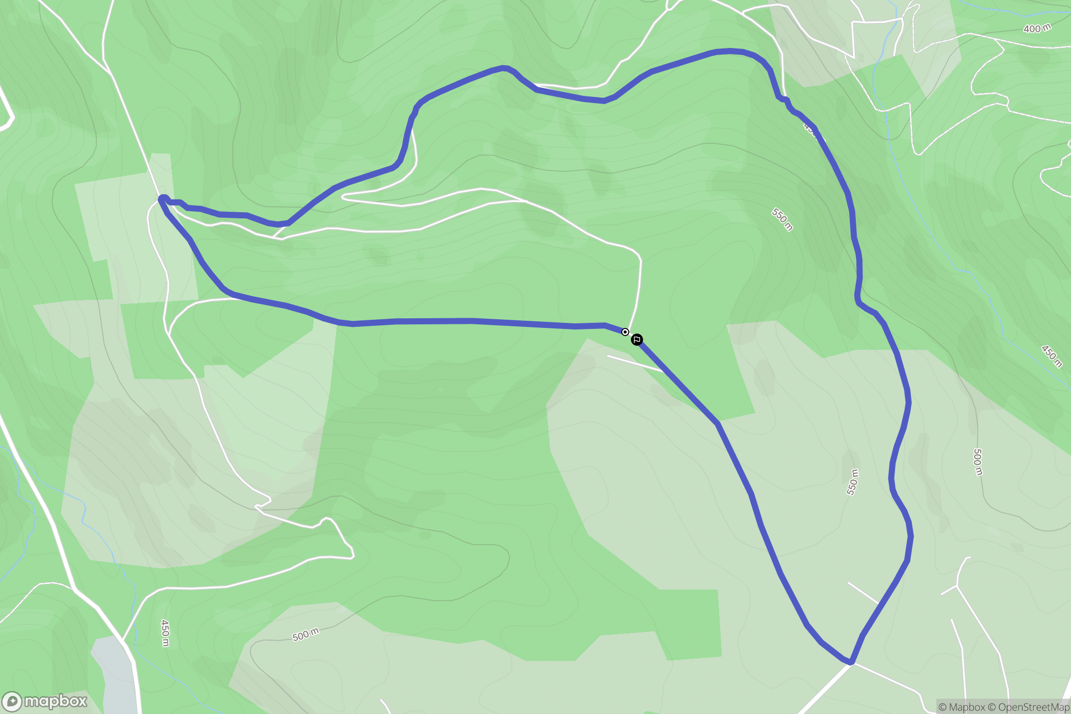 Montredon-Labessonnié : carte du parcours de randonnée - France