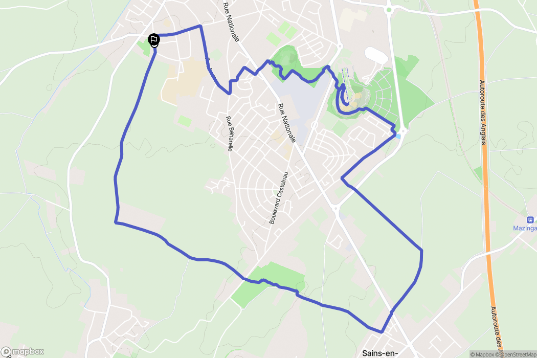 Nœux-les-Mines : carte du parcours de randonnée - France