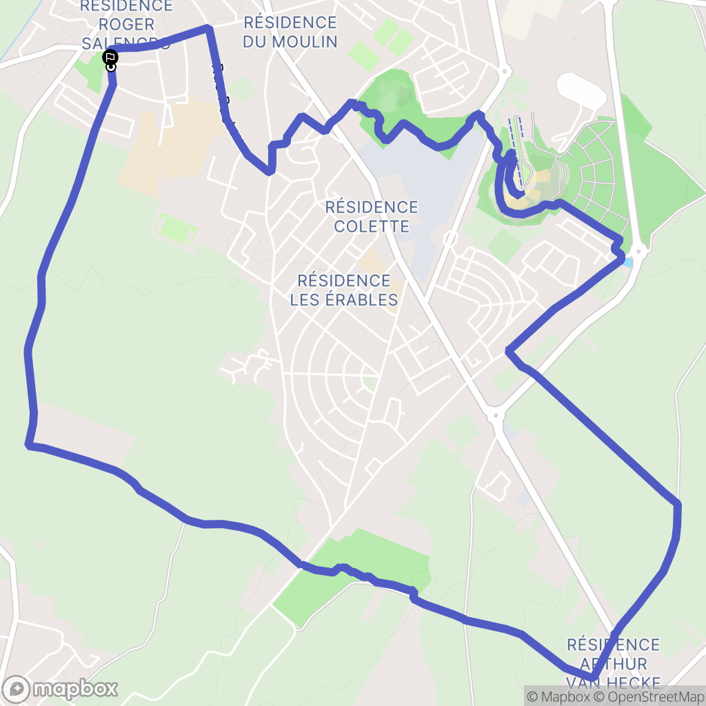 Nœux-les-Mines : carte du parcours de randonnée - France