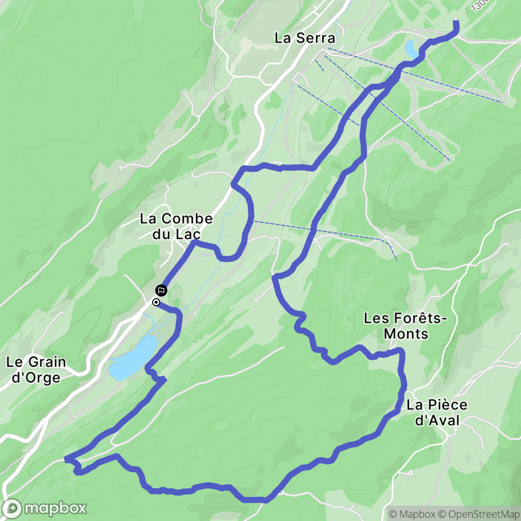 Lamoura : carte du parcours de randonnée - France