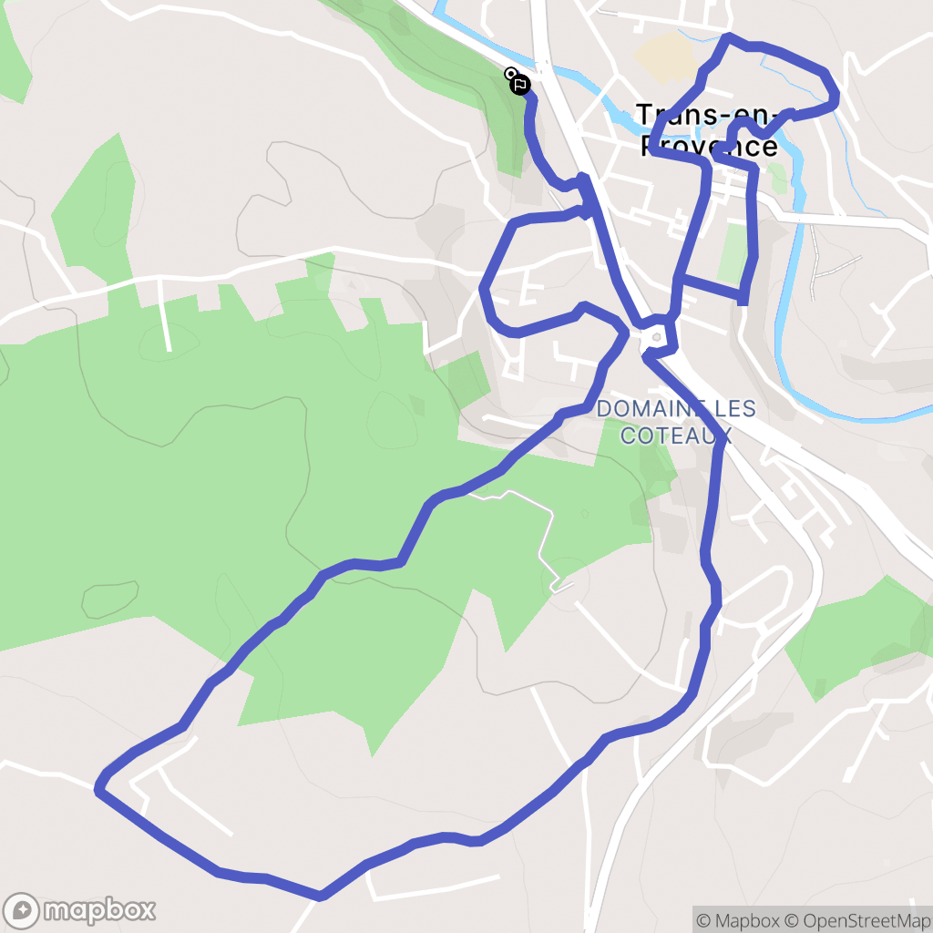 Trans-en-Provence : carte du parcours de randonnée - France
