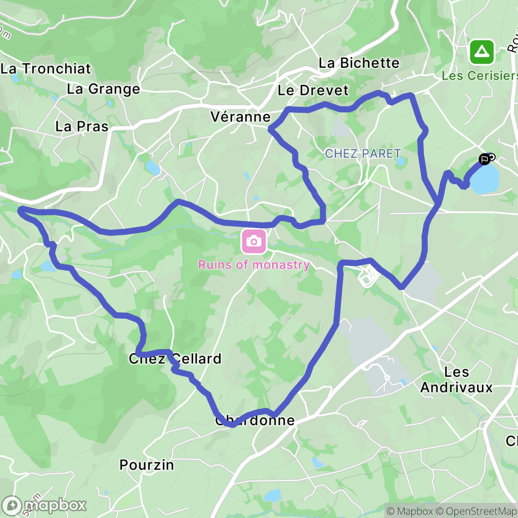 Maclas : carte du parcours de randonnée - France