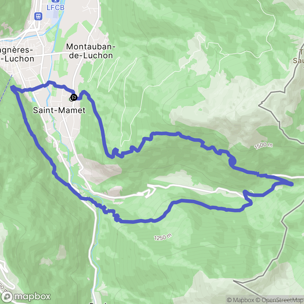 Saint-Mamet : carte du parcours de randonnée - France