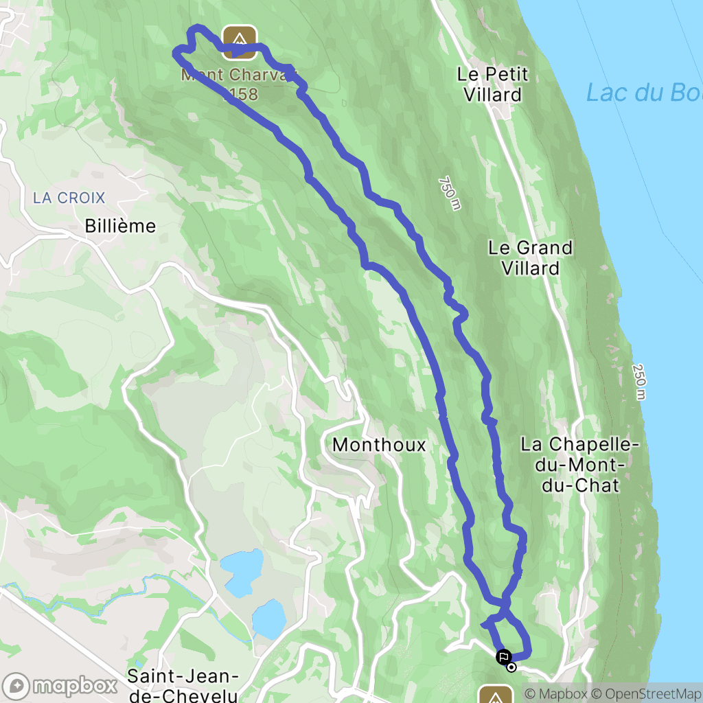 La Chapelle-du-Mont-du-Chat : carte du parcours de randonnée - France