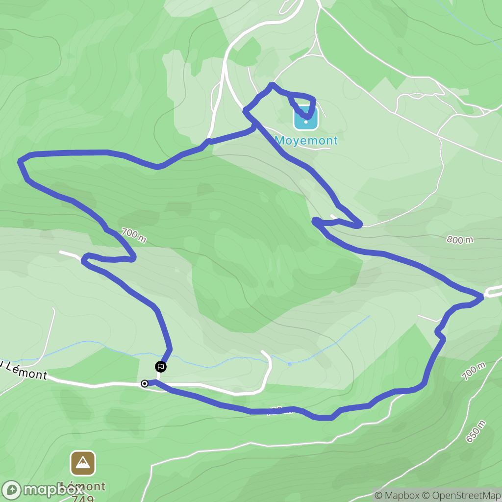Vagney : carte du parcours de randonnée - France