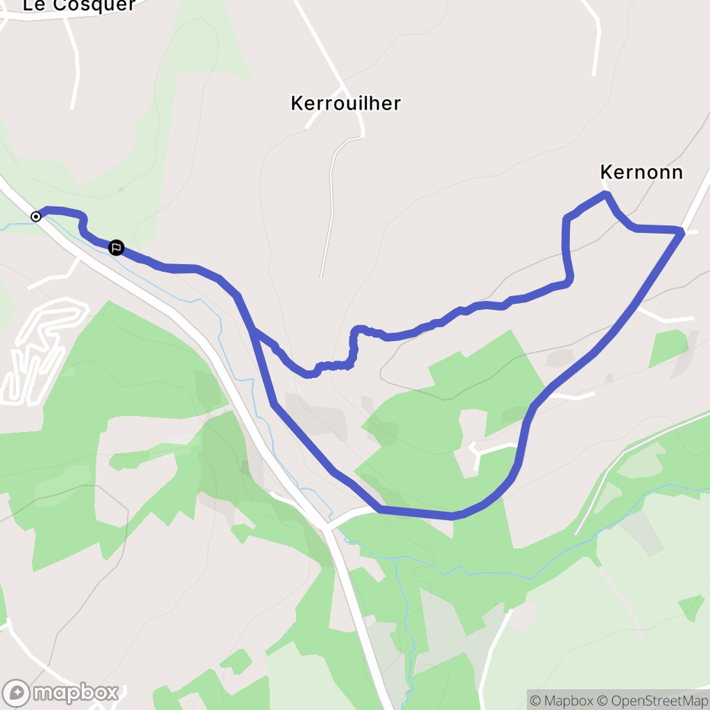 Saint-Hernin : carte du parcours de randonnée - France