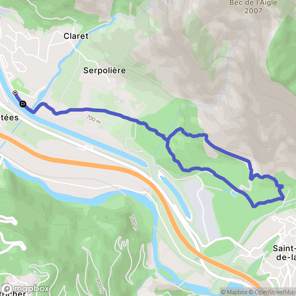 Saint-Julien-Mont-Denis : carte du parcours de randonnée - France