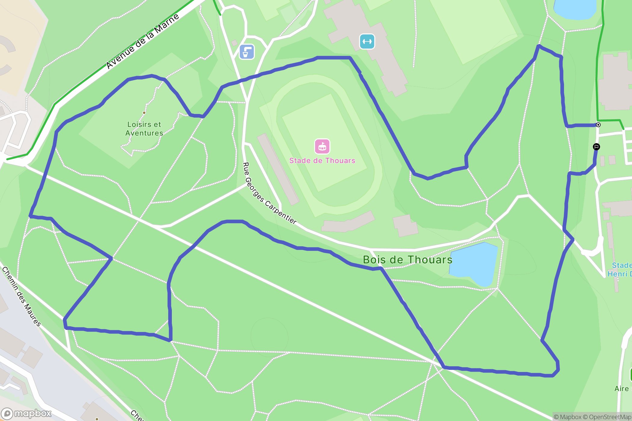 Talence : carte du parcours de randonnée - France