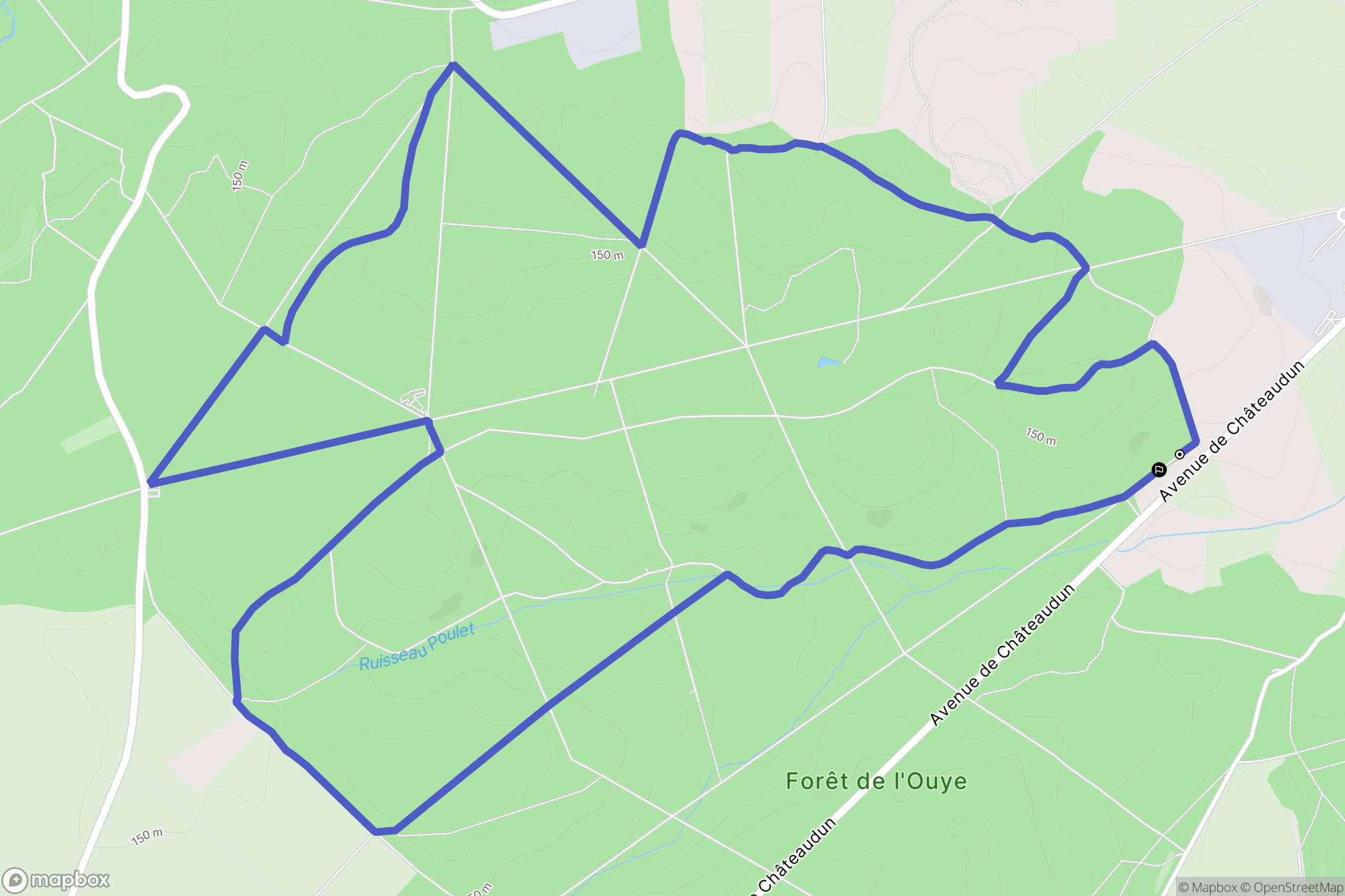 Dourdan : carte du parcours de randonnée - France