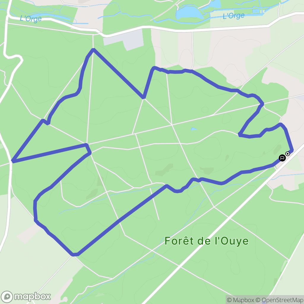 Dourdan : carte du parcours de randonnée - France
