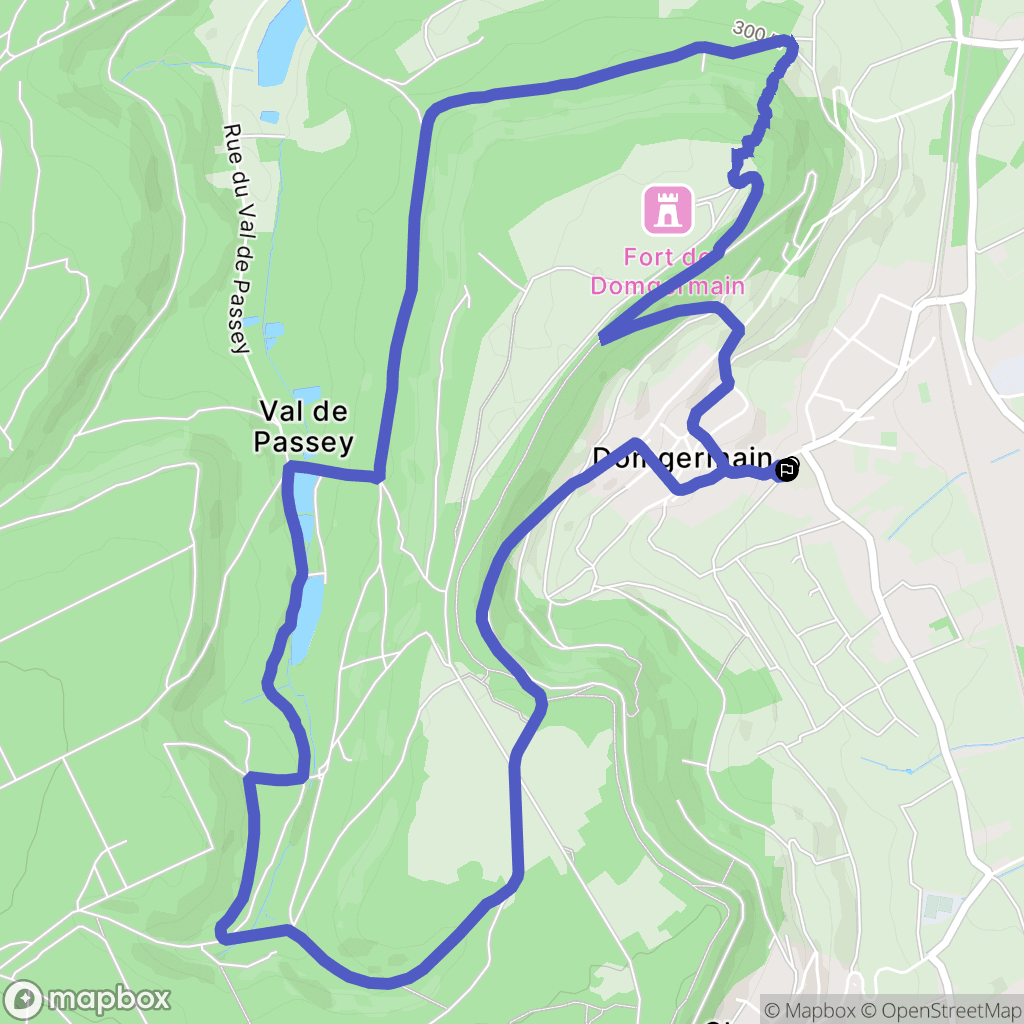 Domgermain : carte du parcours de randonnée - France
