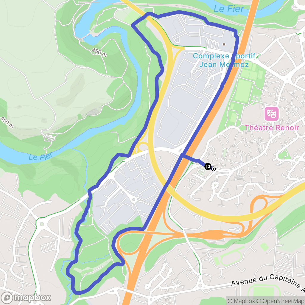 Annecy : carte du parcours de randonnée - France
