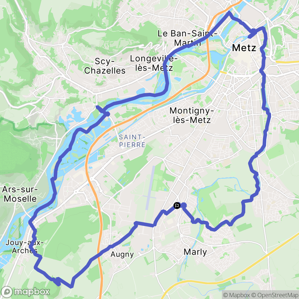 Marly : carte du parcours de randonnée - France