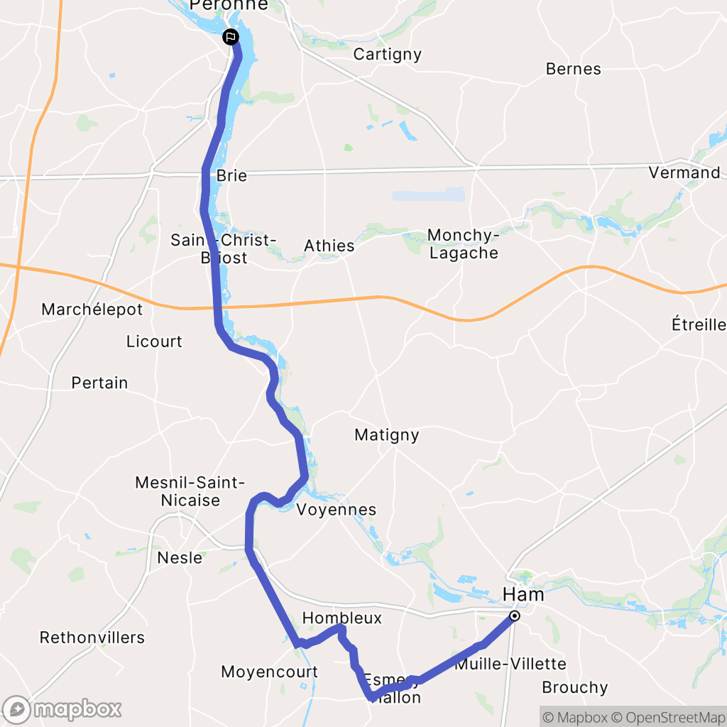 Eppeville : carte du parcours de randonnée - France