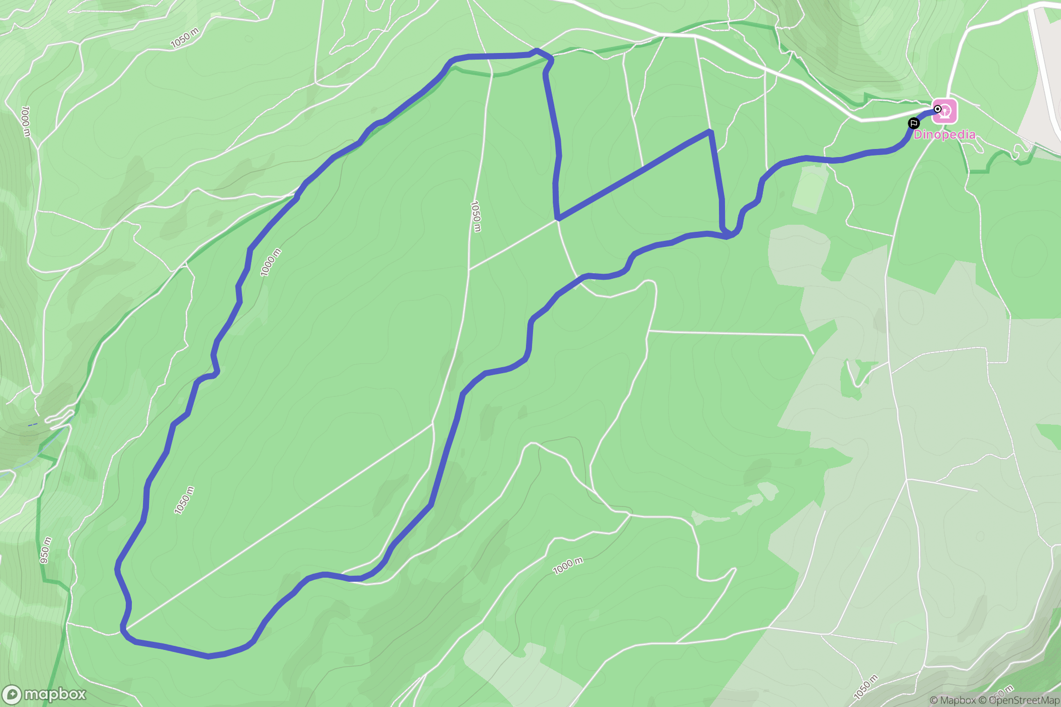 Mende : carte du parcours de randonnée - France