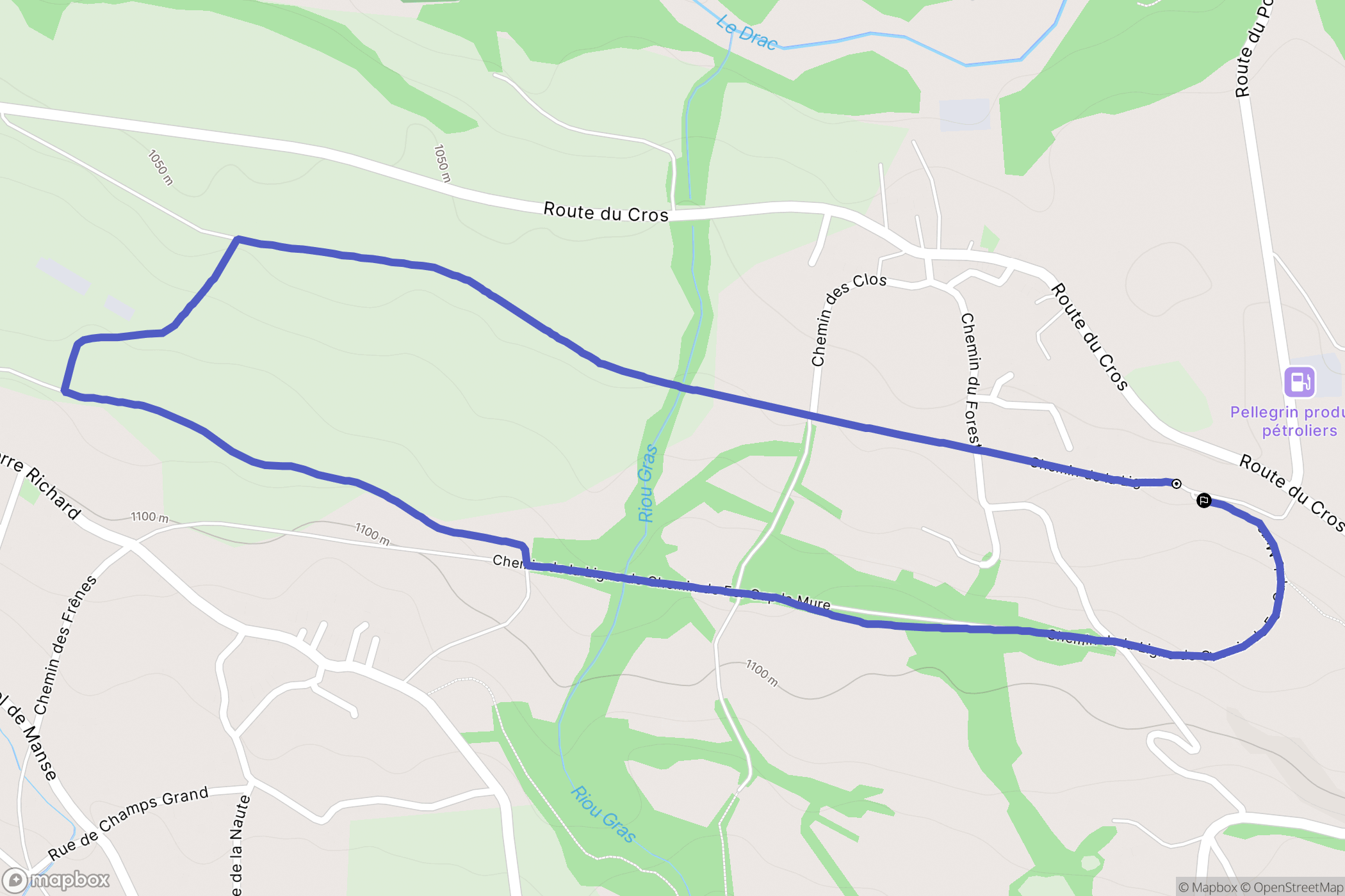 Forest-Saint-Julien : carte du parcours de randonnée - France