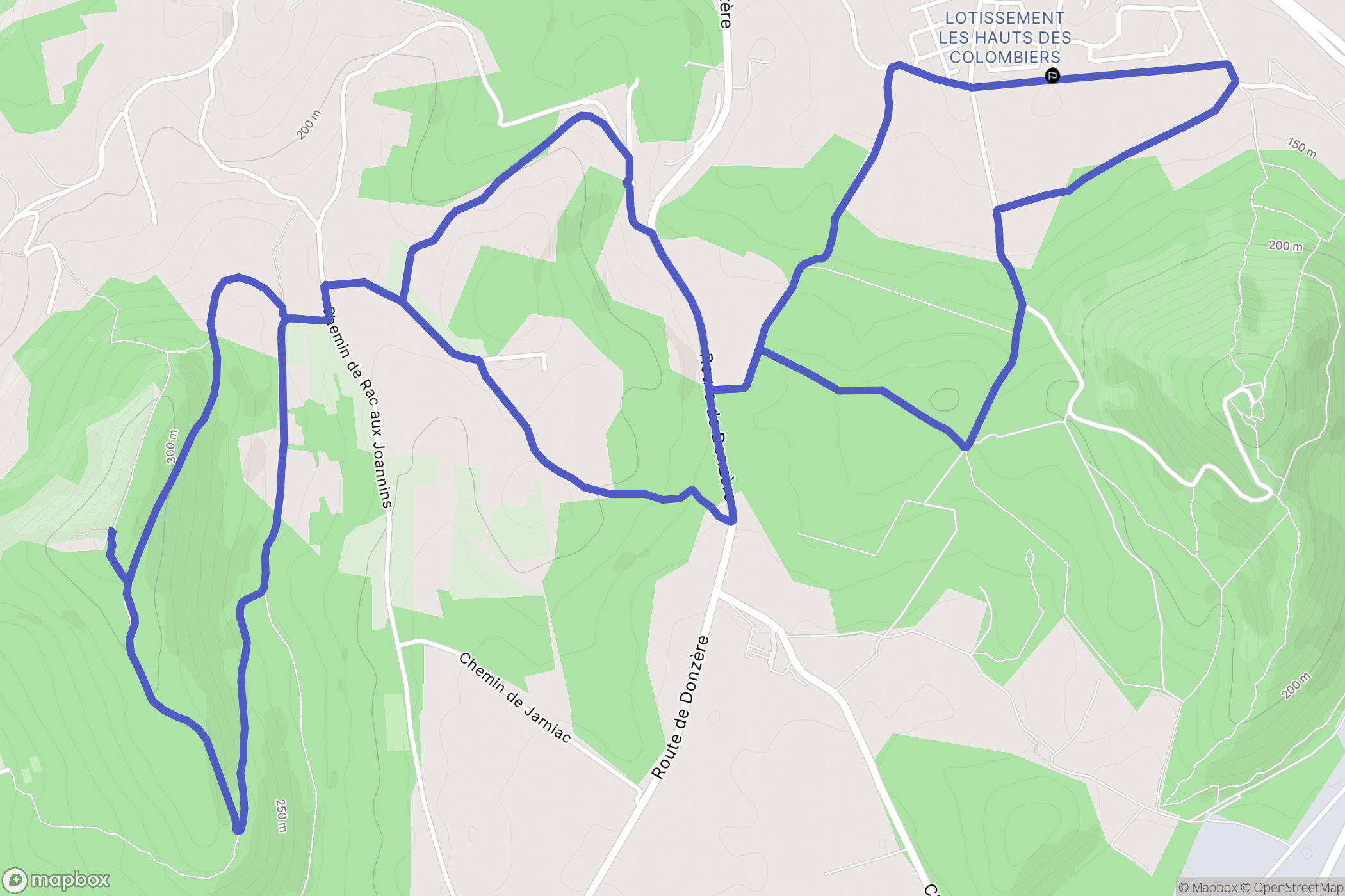 Malataverne : carte du parcours de randonnée - France