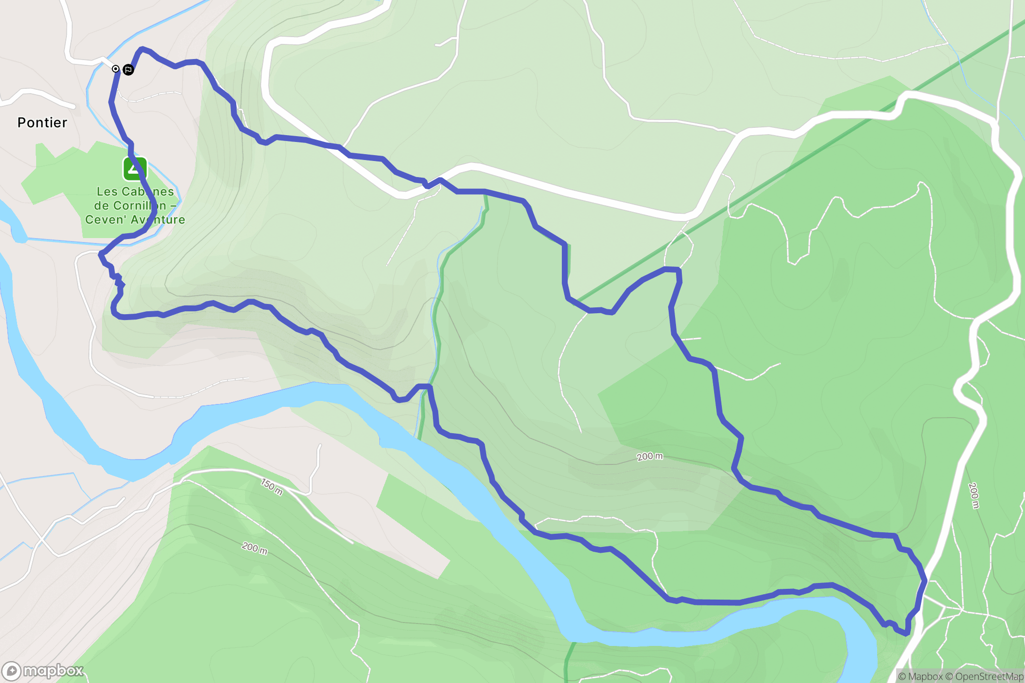 Les Assions : carte du parcours de randonnée - France