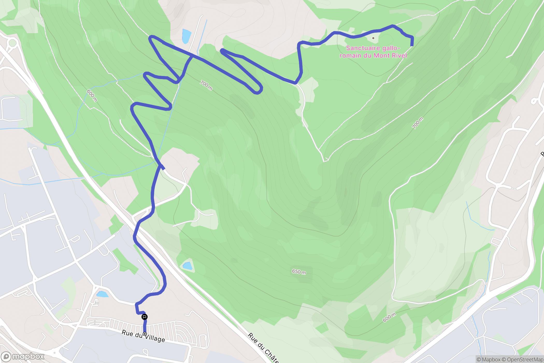 Champagnole : carte du parcours de randonnée - France