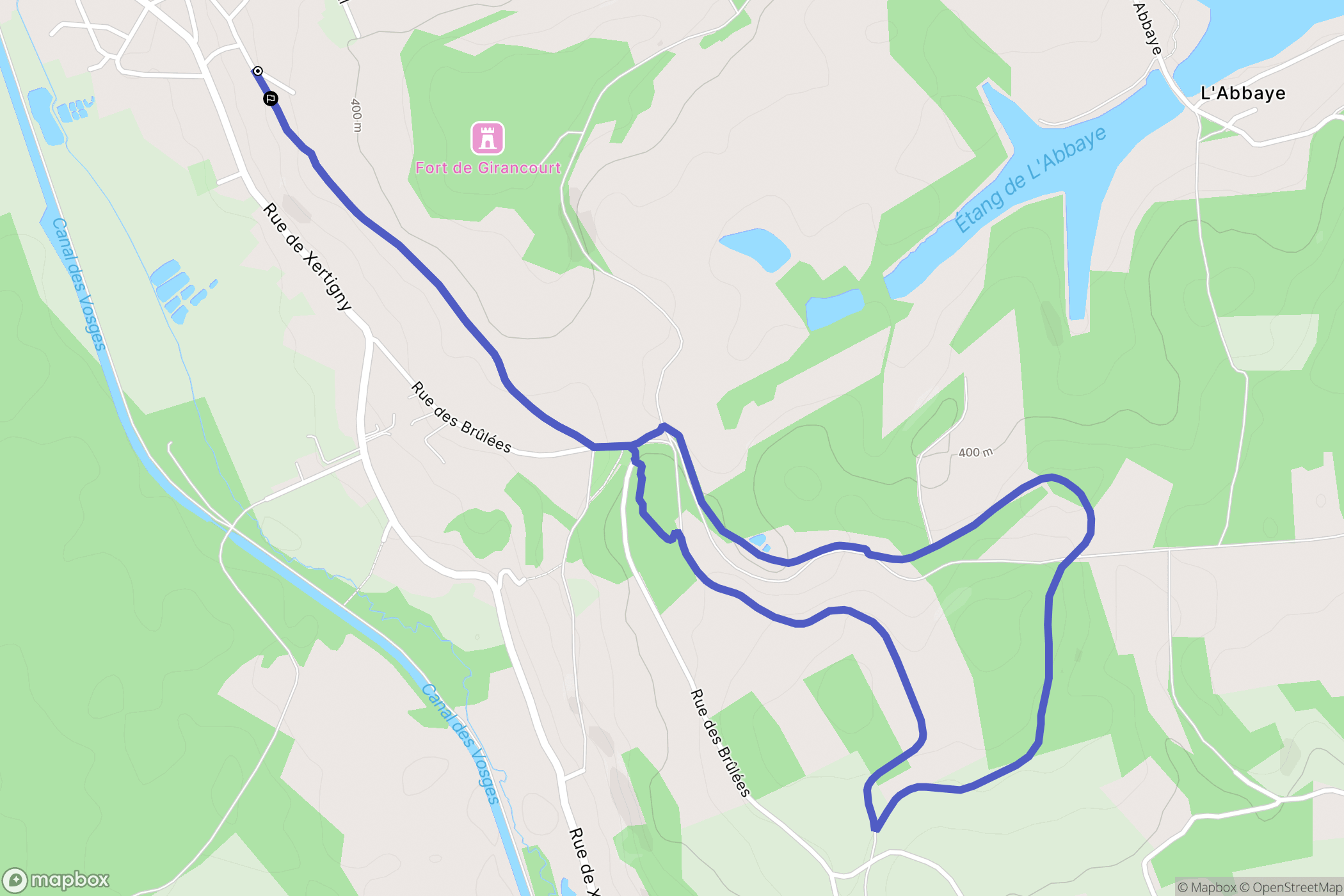 Girancourt : carte du parcours de randonnée - France