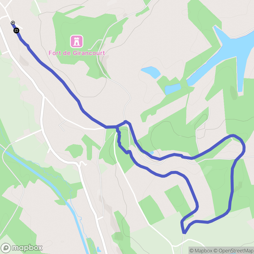 Girancourt : carte du parcours de randonnée - France