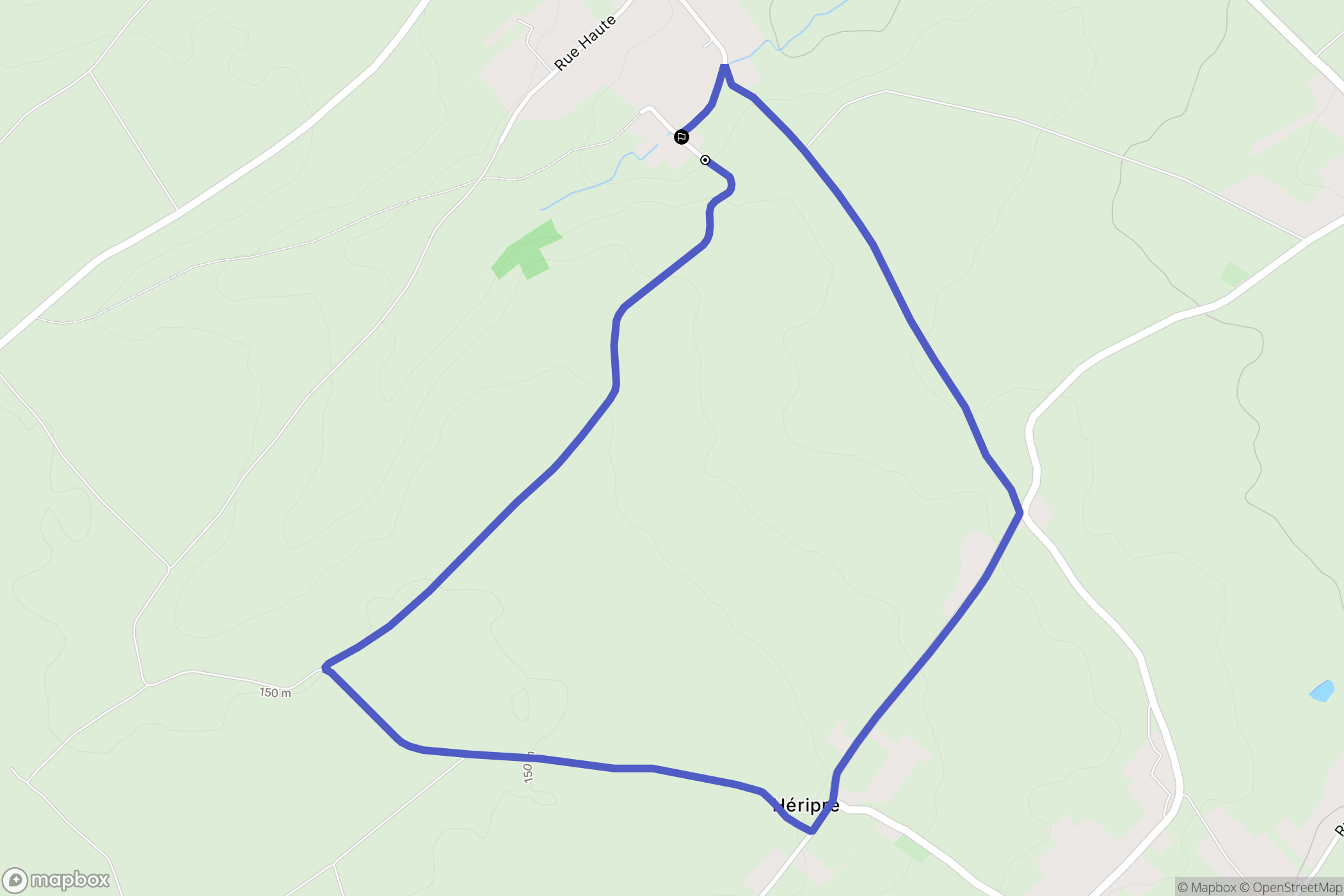 Hermin : carte du parcours de randonnée - France