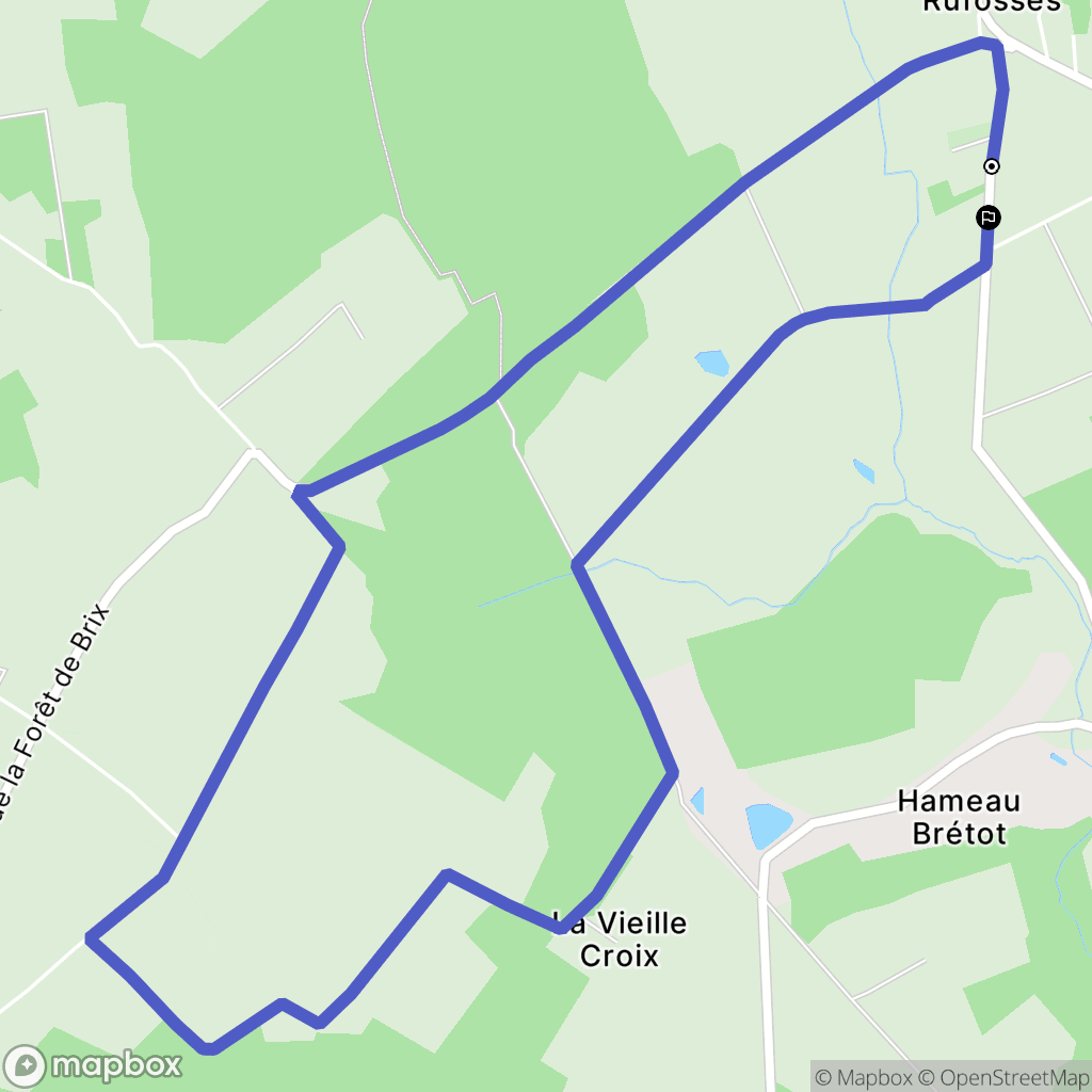 Saussemesnil : carte du parcours de randonnée - France