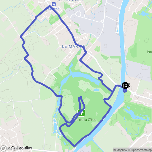 Houplin-Ancoisne : carte du parcours de randonnée - France