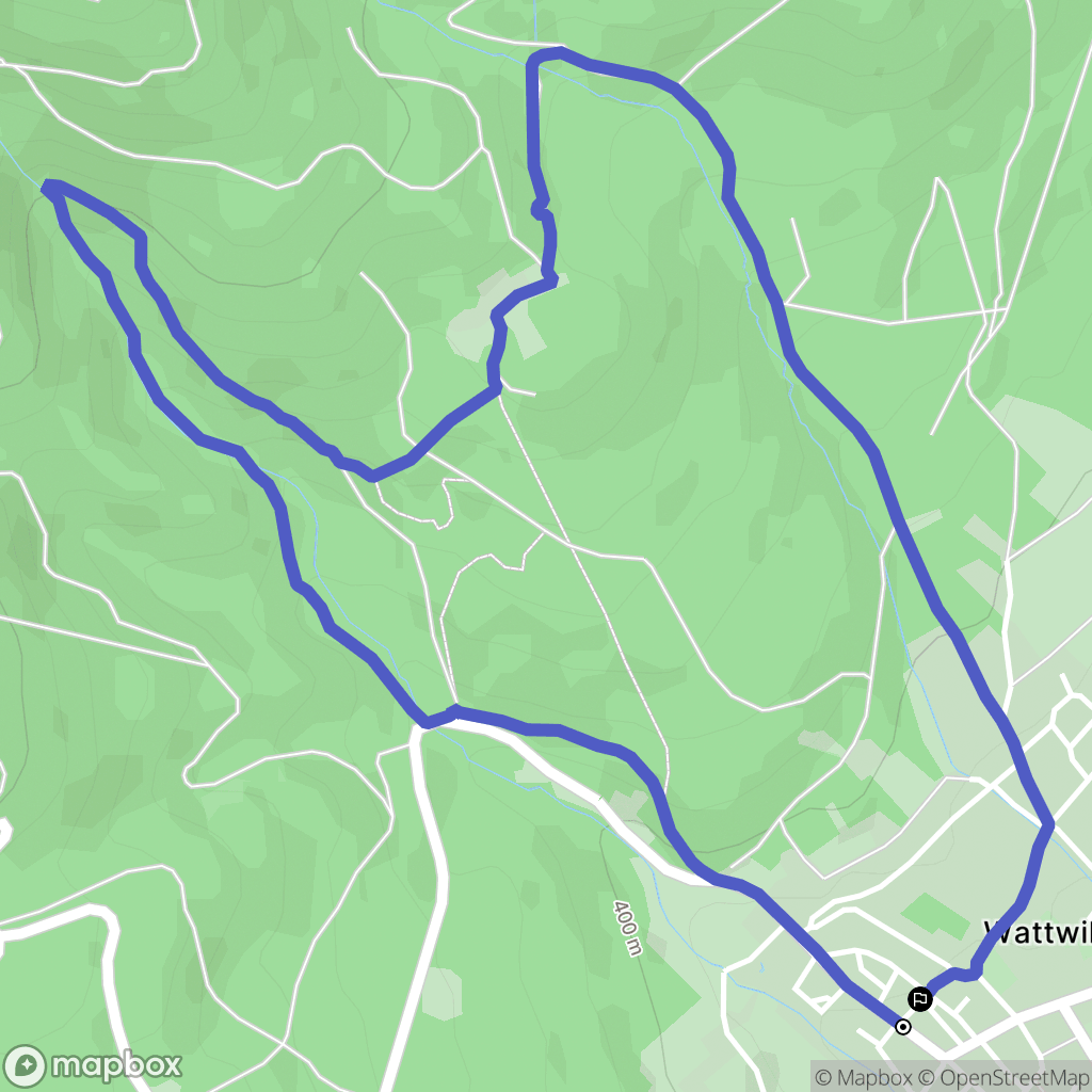 Wattwiller : carte du parcours de randonnée - France
