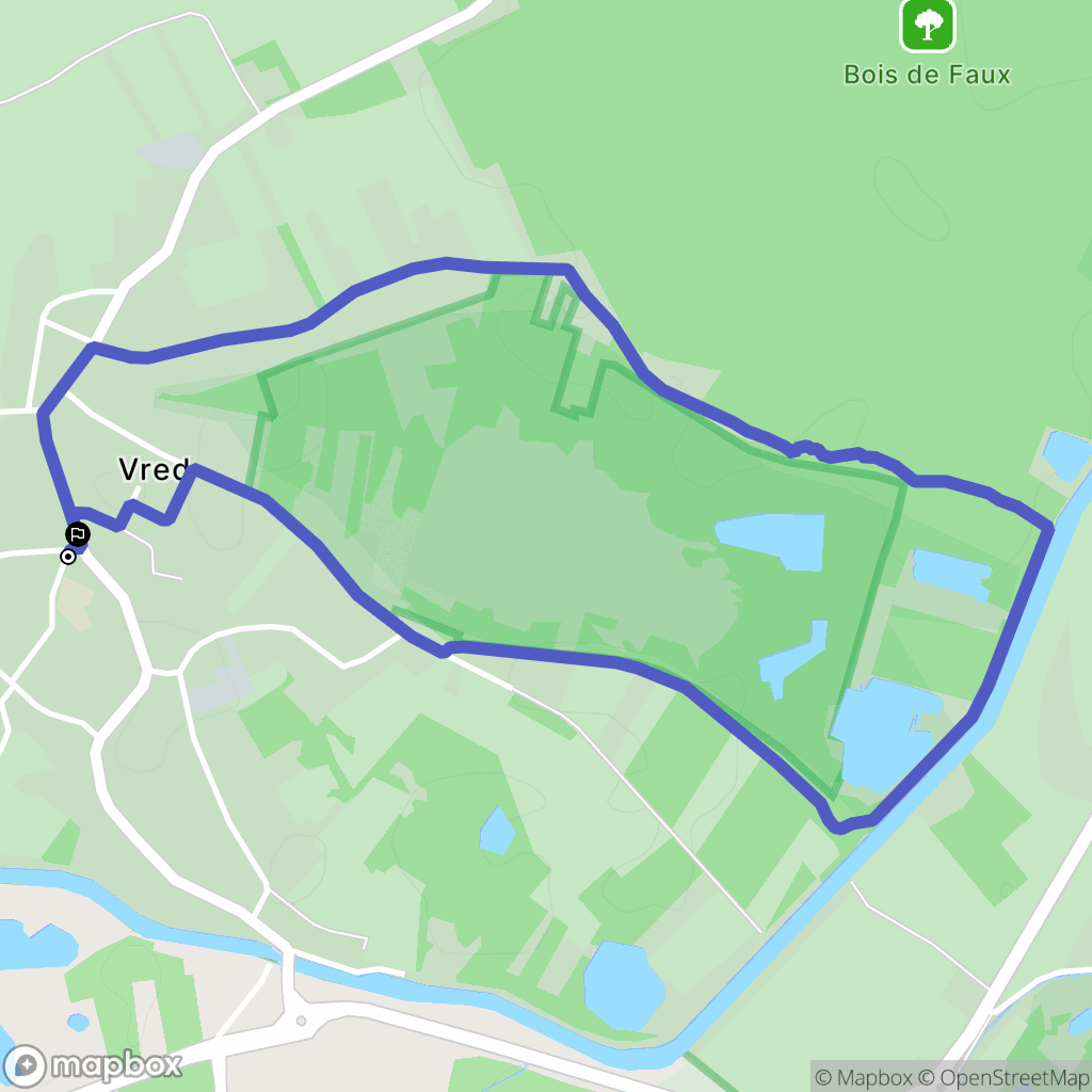 Vred : carte du parcours de randonnée - France
