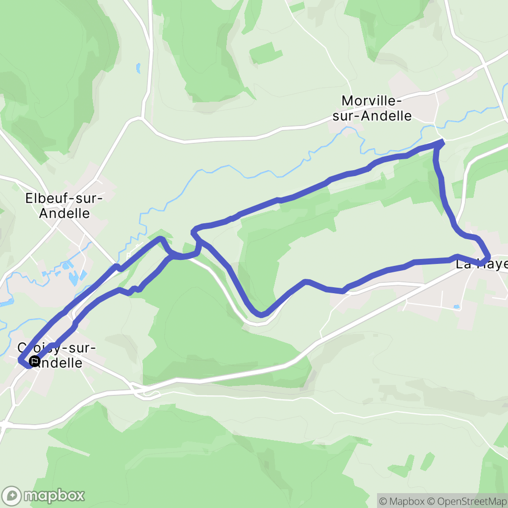 Croisy-sur-Andelle : carte du parcours de randonnée - France