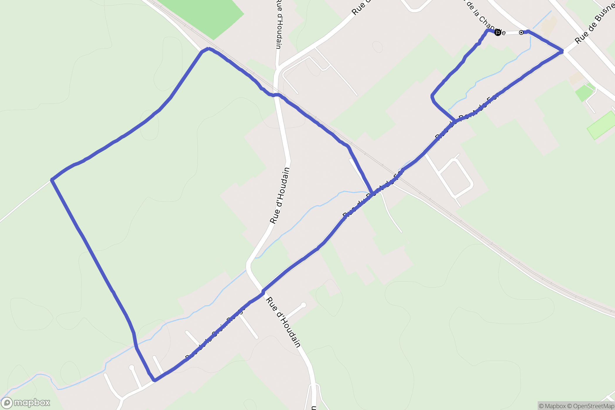 Lillers : carte du parcours de randonnée - France