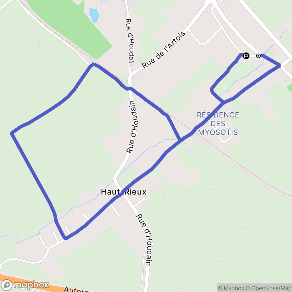Lillers : carte du parcours de randonnée - France