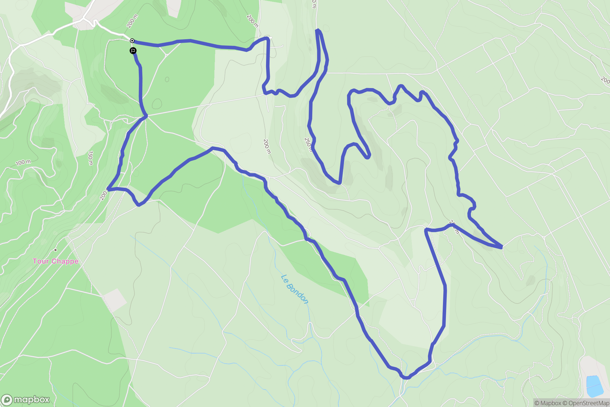 Rognac : carte du parcours de randonnée - France