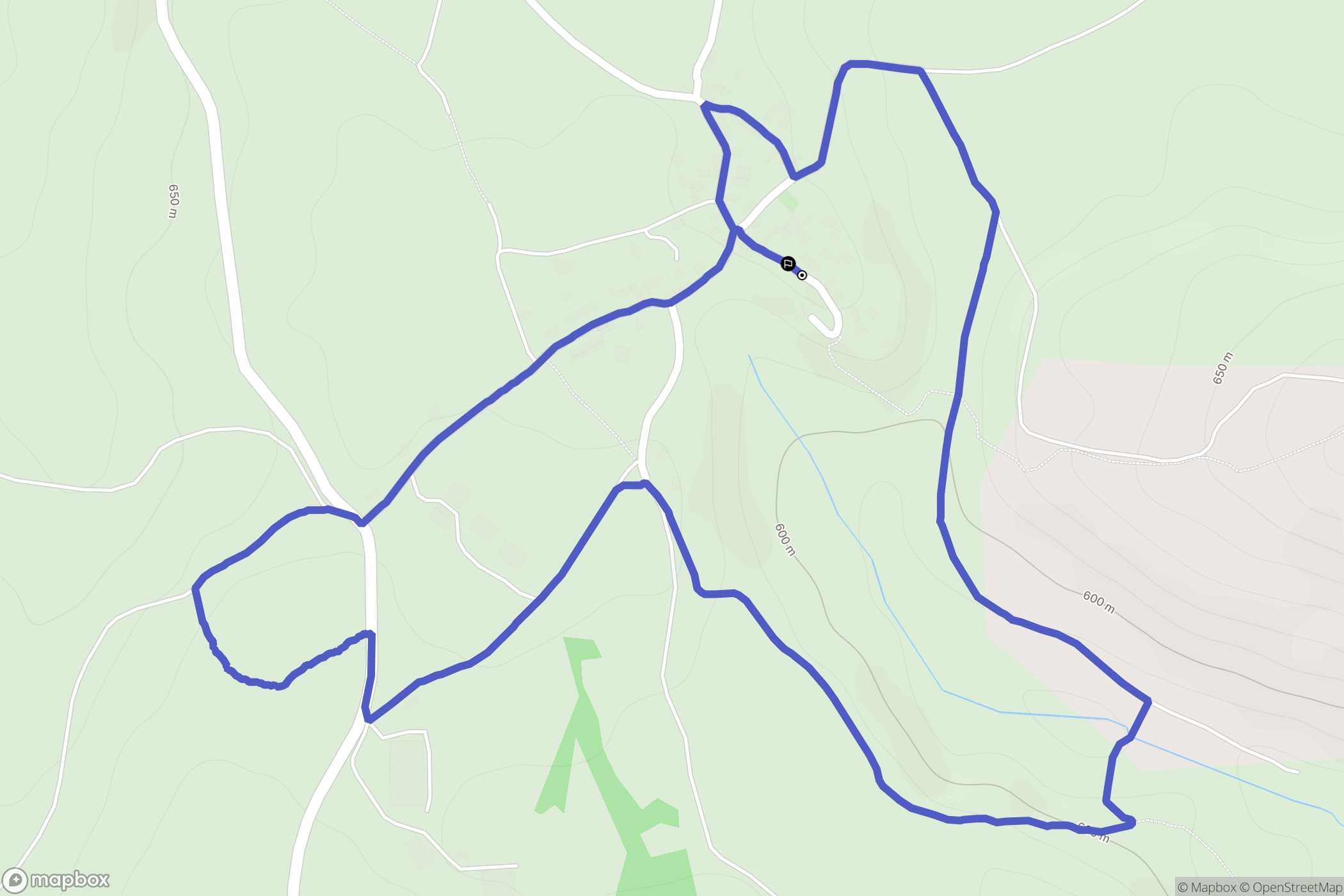 Montrozier : carte du parcours de randonnée - France